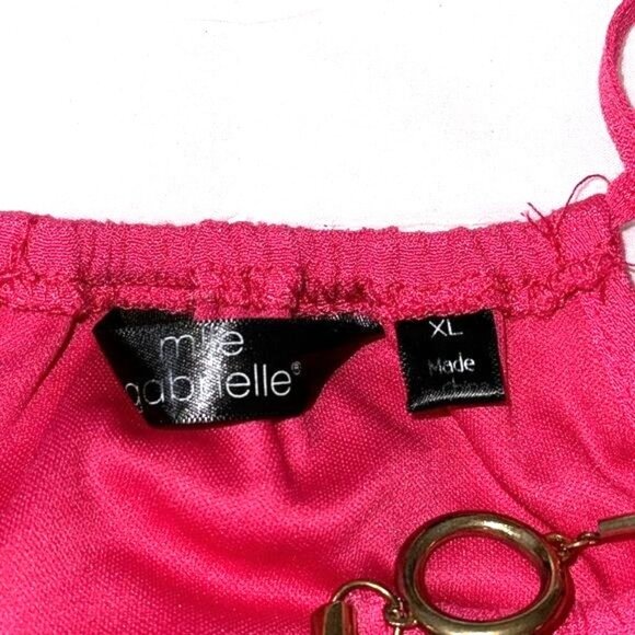 Sleeveless Pink High-Low Maxi Dress With Gold Accent By Mae Gabrielle XL Rayon & - Picture 4 of 10